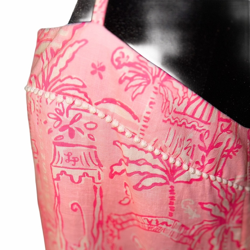 Like New Lilly Pulitzer Rozalie Linen Pink and white maxi dress- size 16 🩷 - Picture 14 of 16